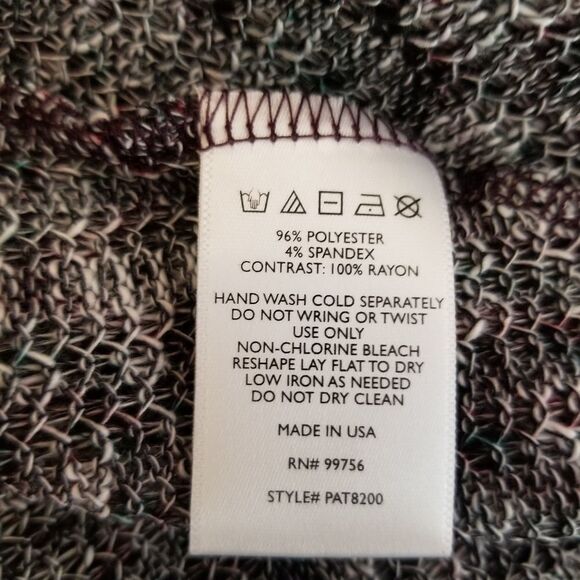 Painted Threads Wine Aztec Open Cardigan Small (2403) - Picture 6 of 6